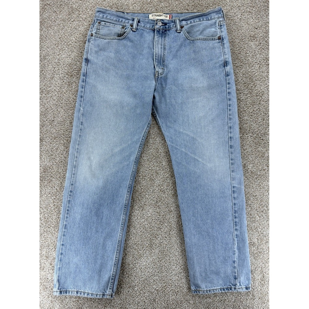 Vintage Levis 505 Jeans Men's 33x34 Blue Regular Straight Light Wash Cotton Y2K